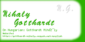 mihaly gotthardt business card